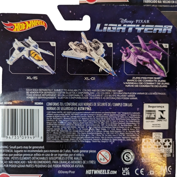 Hot Wheels die-cast Pixar Lightyear Fleet Starship 3pc set. - Picture 5 of 7